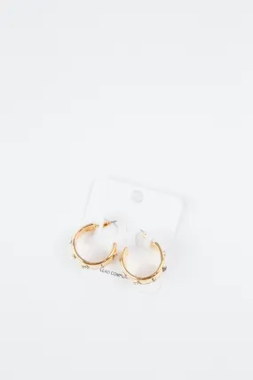 Everlee Jewel Hoop Earrings, Gold