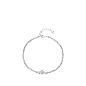 Everyday Genie Sterling Silver Zircon Layered Bracelet for Women