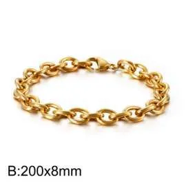 Fashion European And American O-shaped Stainless Steel Hollow Bracelet