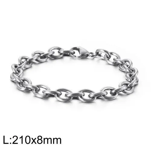 Fashion European And American O-shaped Stainless Steel Hollow Bracelet