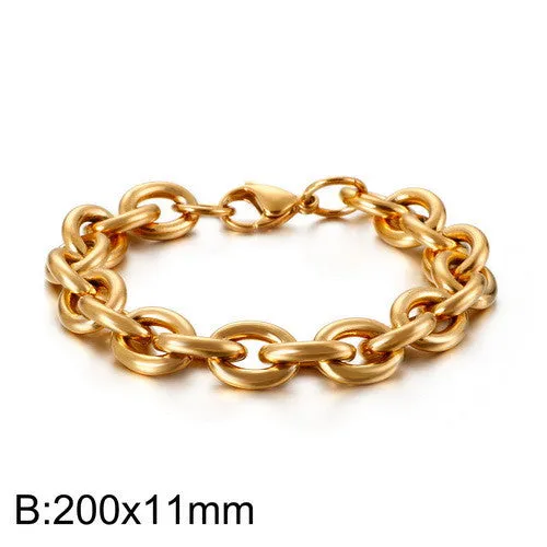 Fashion European And American O-shaped Stainless Steel Hollow Bracelet