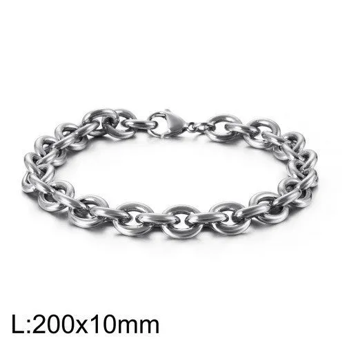 Fashion European And American O-shaped Stainless Steel Hollow Bracelet