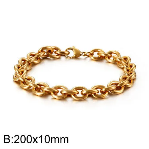 Fashion European And American O-shaped Stainless Steel Hollow Bracelet