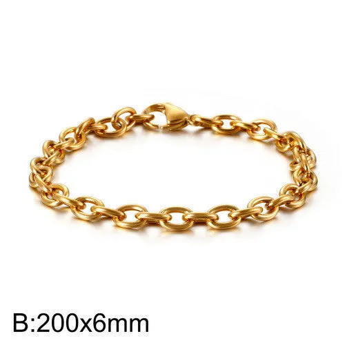 Fashion European And American O-shaped Stainless Steel Hollow Bracelet