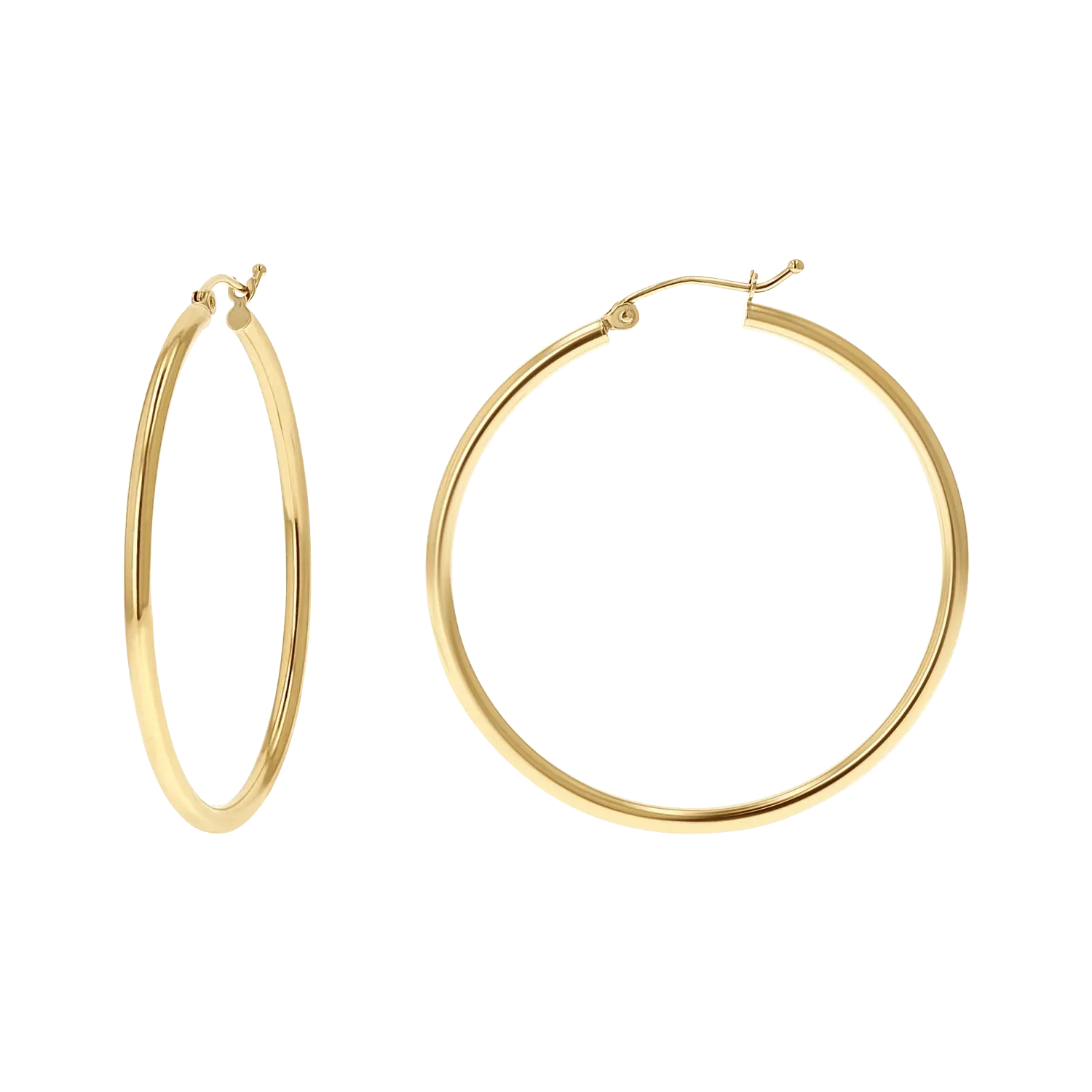 Flat Gold Hoops