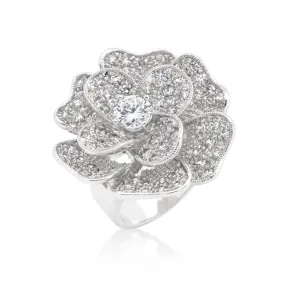 Frawn Large Flower Cocktail Statement Ring | 9ct