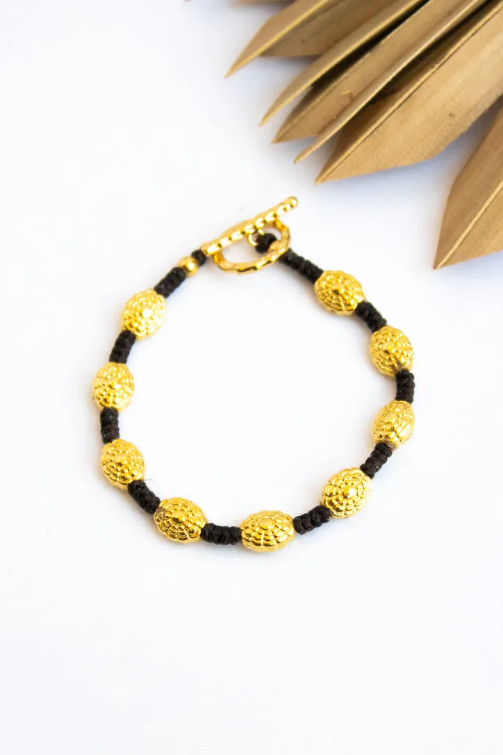 Full Bloom Gold Alloy SS Bracelet #4