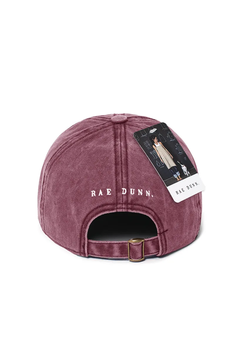 FWCAP1574RD - Dog mom embroidered Rae Dunn Baseball cap