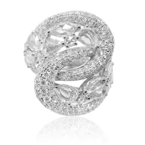 Glamorous 3.90ct tw Diamond Rose-Cut Mix-Shape Fancy Cocktail Ring