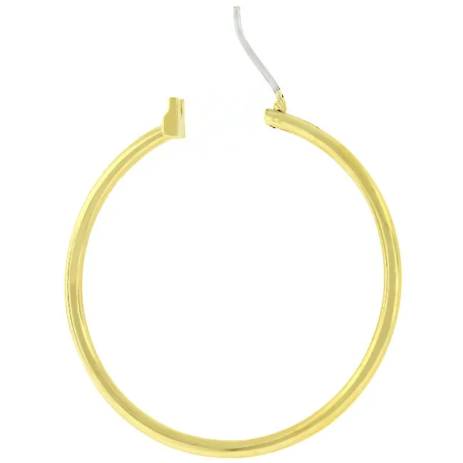 Glem Medium Gold Hoop Earrings | 38mm