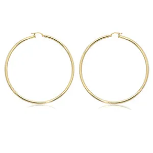 Gold 2.5x60mm Tube Hoops