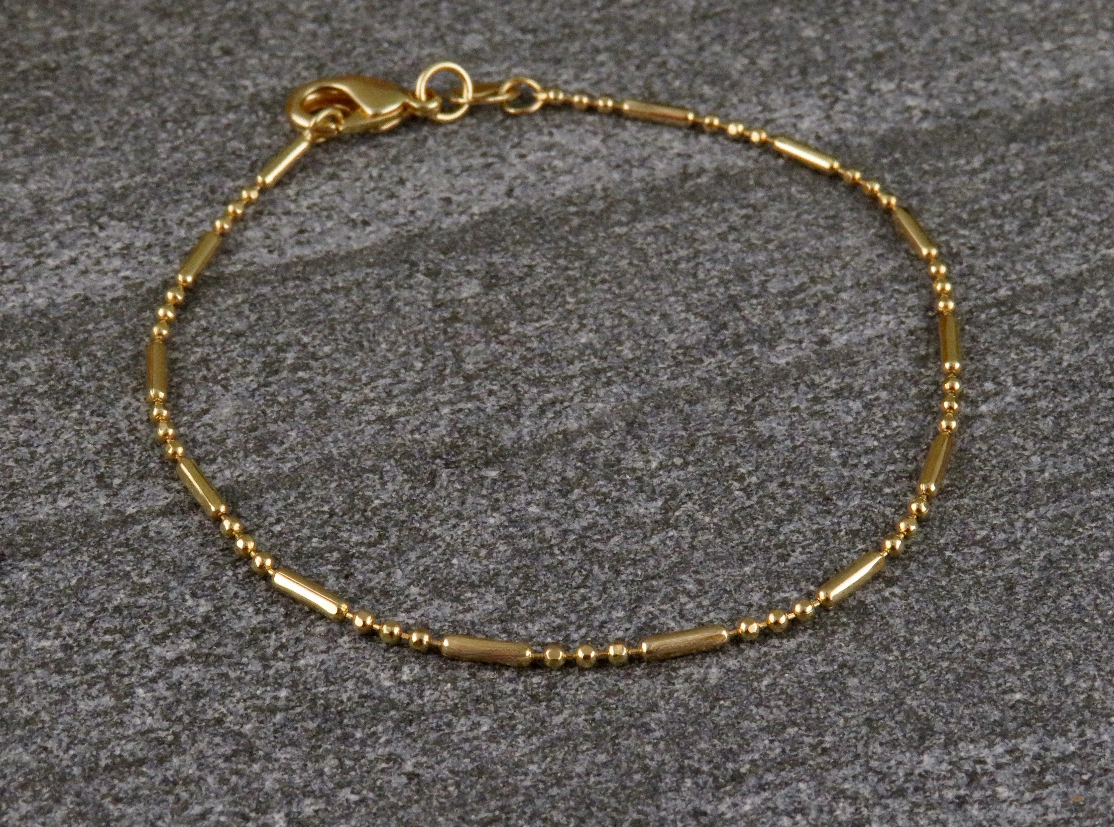 Gold Filled 3   1 Bar Link Chain Bracelet