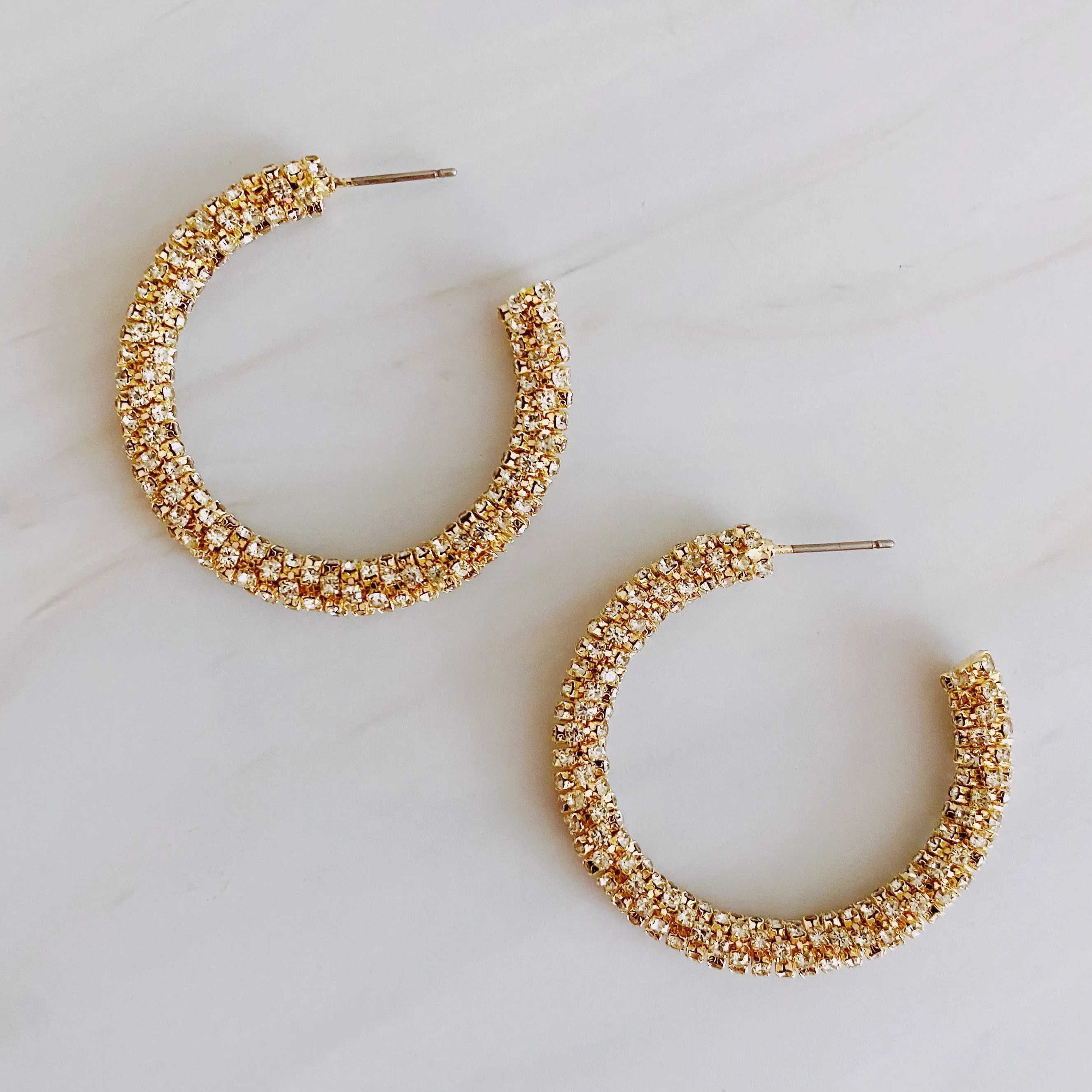 Gold Wrapped In Shine Hoop Earrings