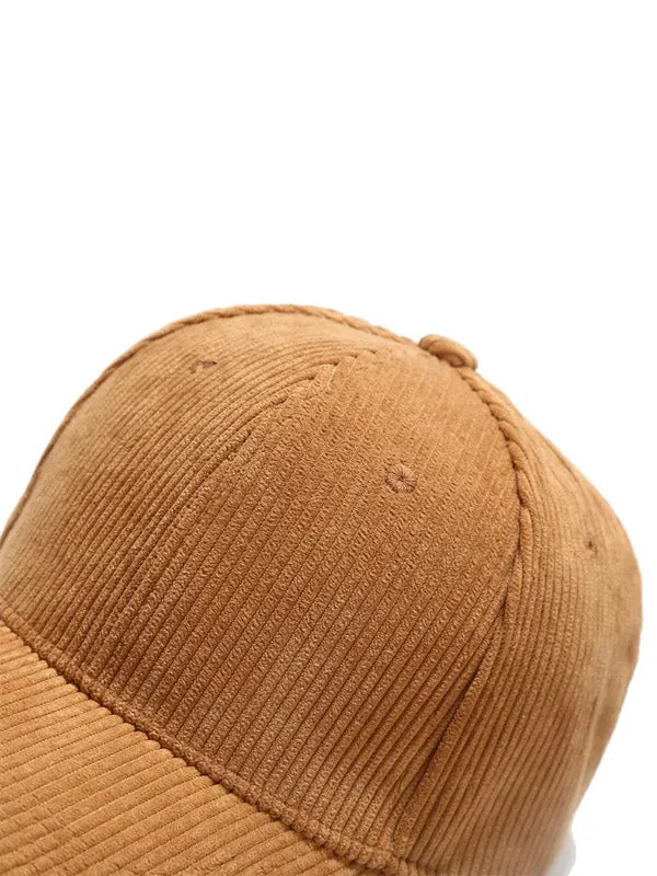 Gray Corduroy Baseball Cap