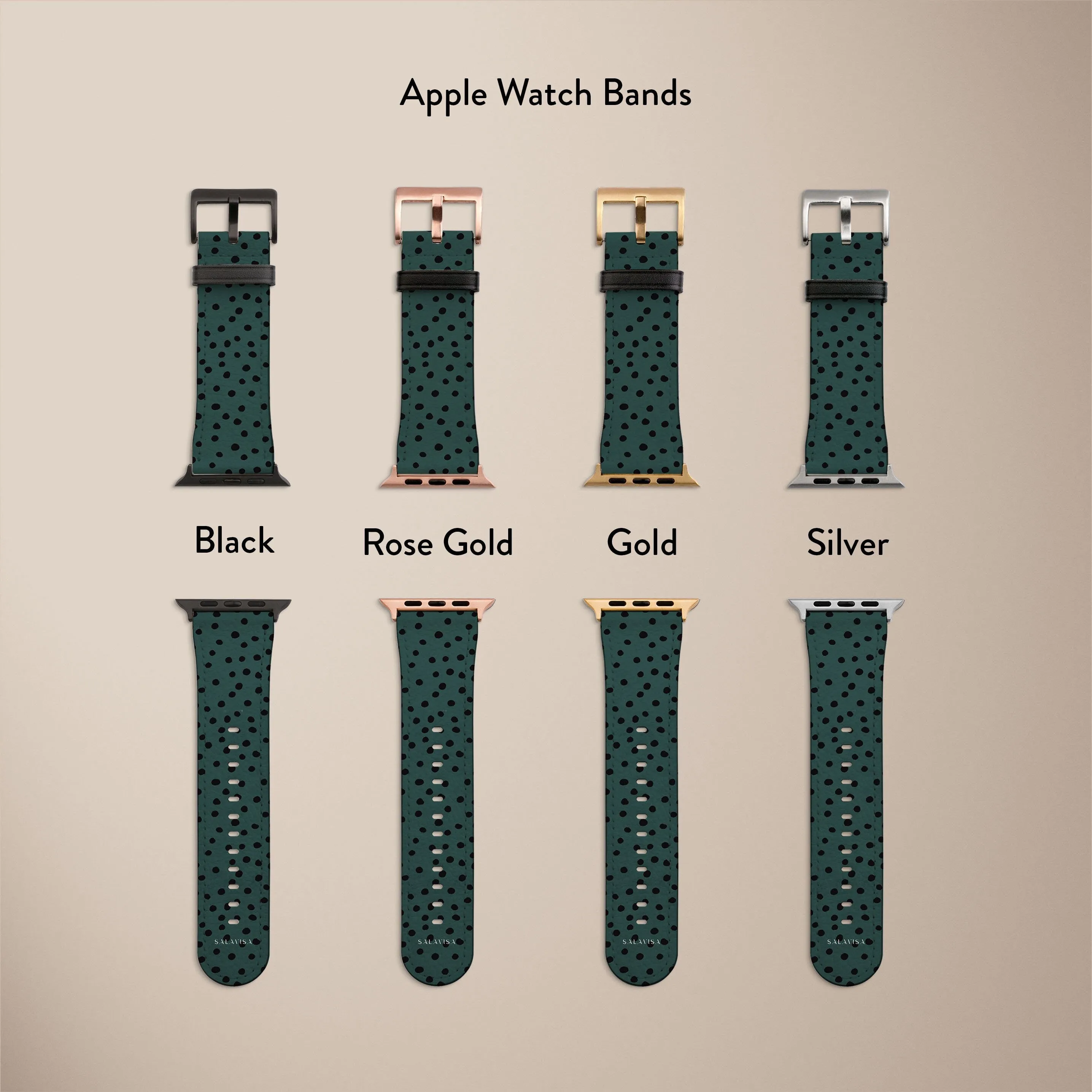 Green Polka Dots Watch Strap