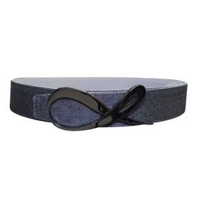 Grigio Logo Suede Black Reversible Belt