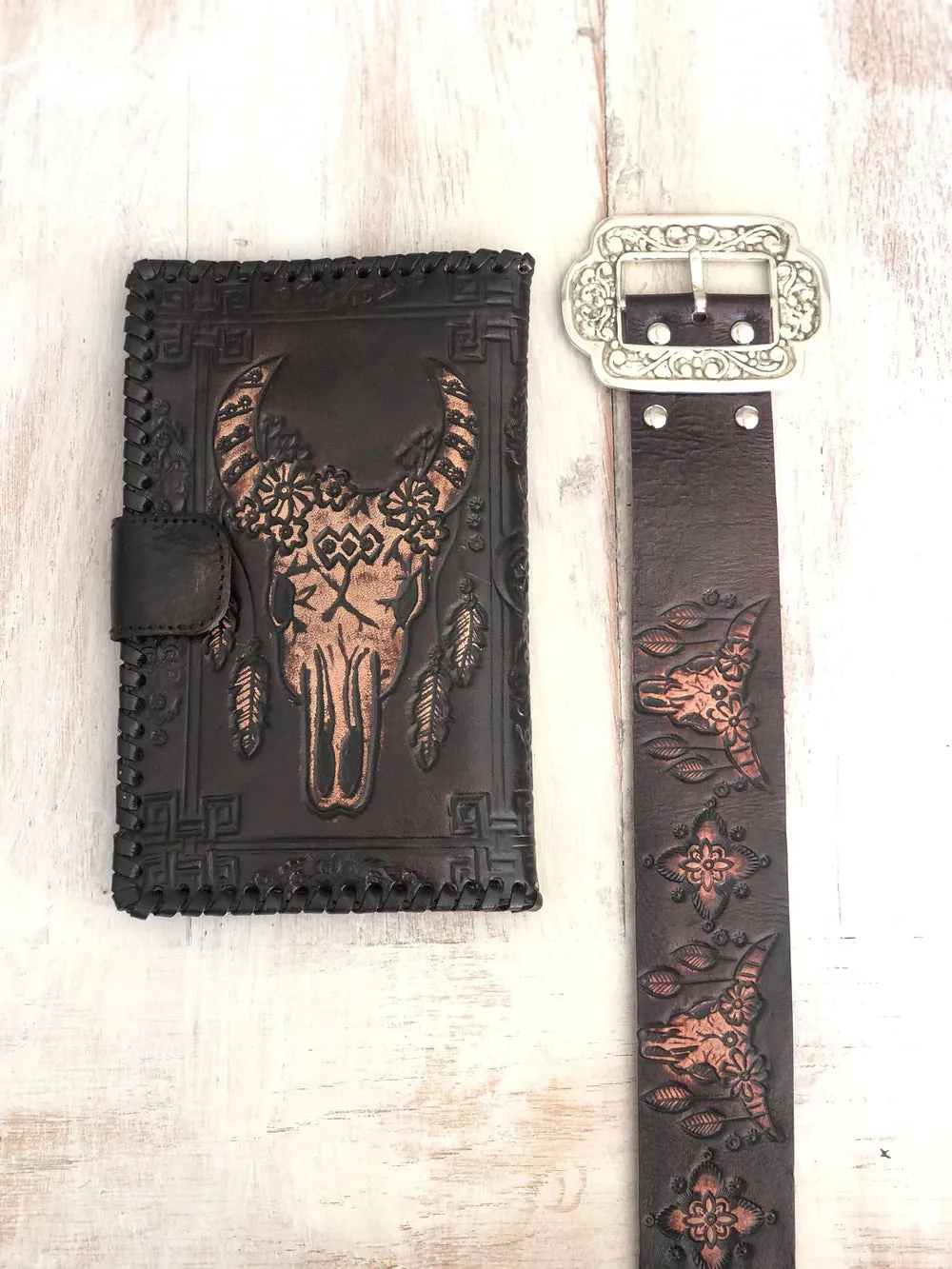 GYPSY TORO LEATHER BELT CHOCOLATE