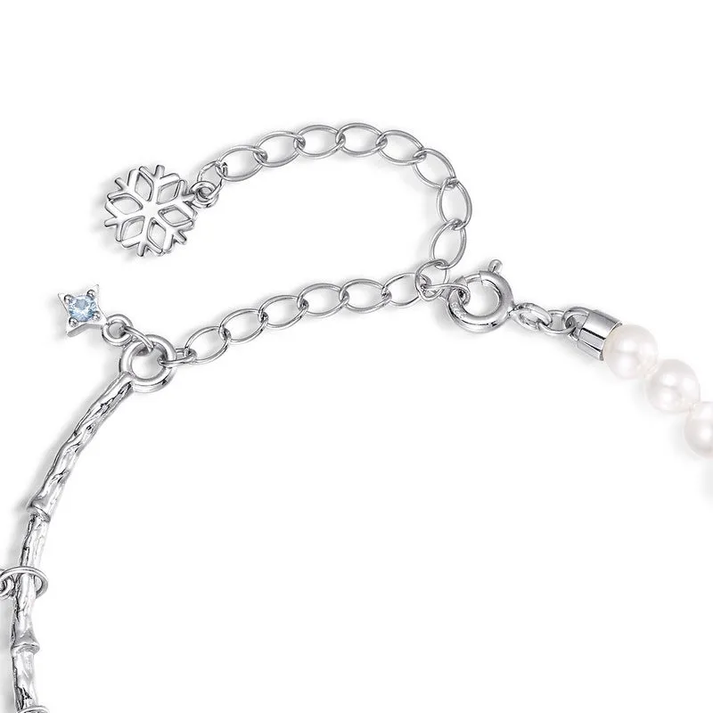 Half Pearl Half Chain Star Snowflake Bracelet