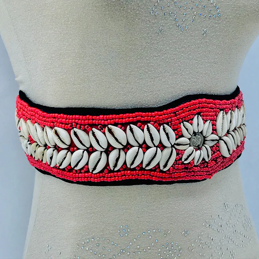 Handmade Belly Dance Beaded Belt With Shells