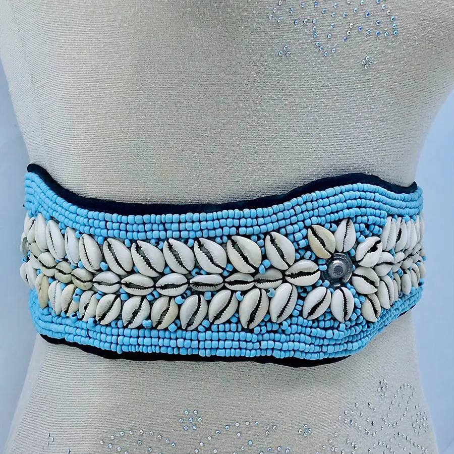 Handmade Belly Dance Beaded Belt With Shells