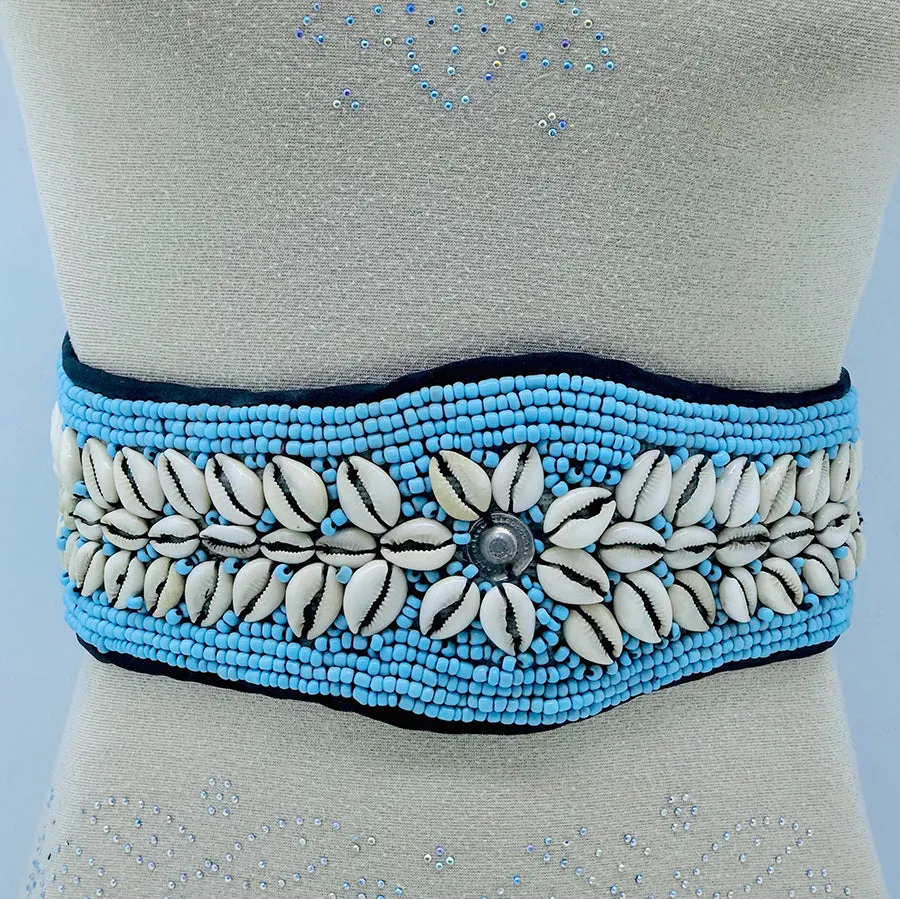 Handmade Belly Dance Beaded Belt With Shells