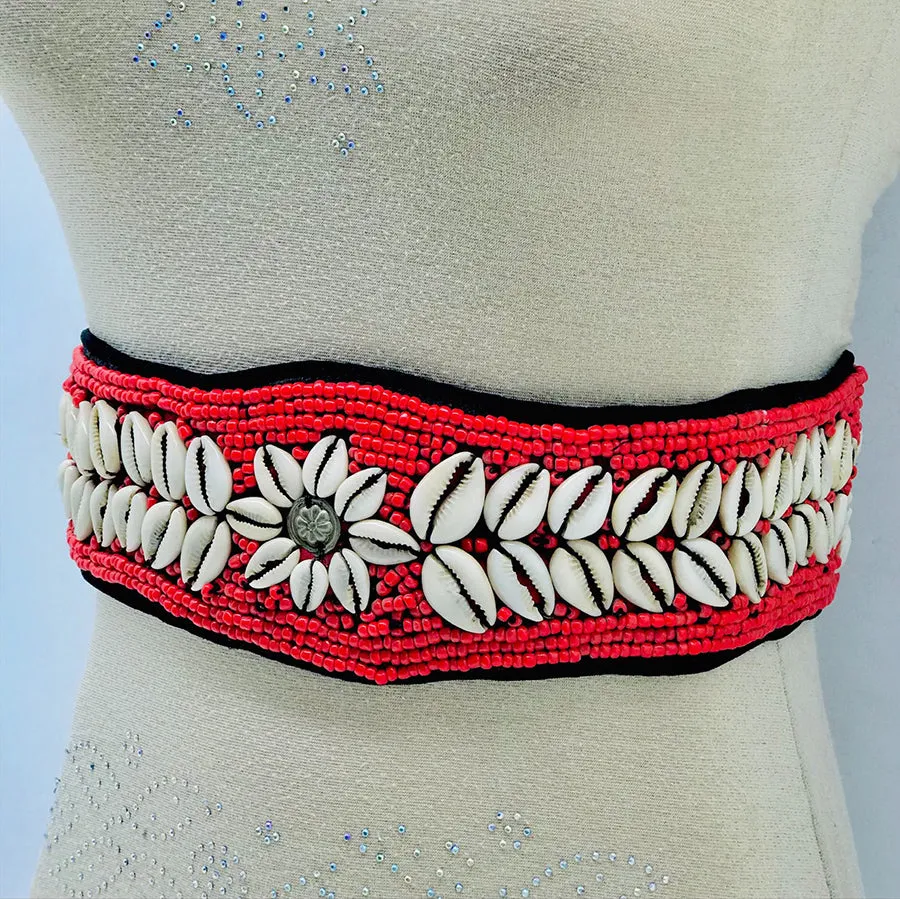 Handmade Belly Dance Beaded Belt With Shells