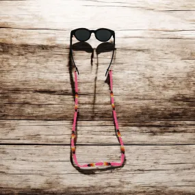 Handmade glasses  chain ( pink)