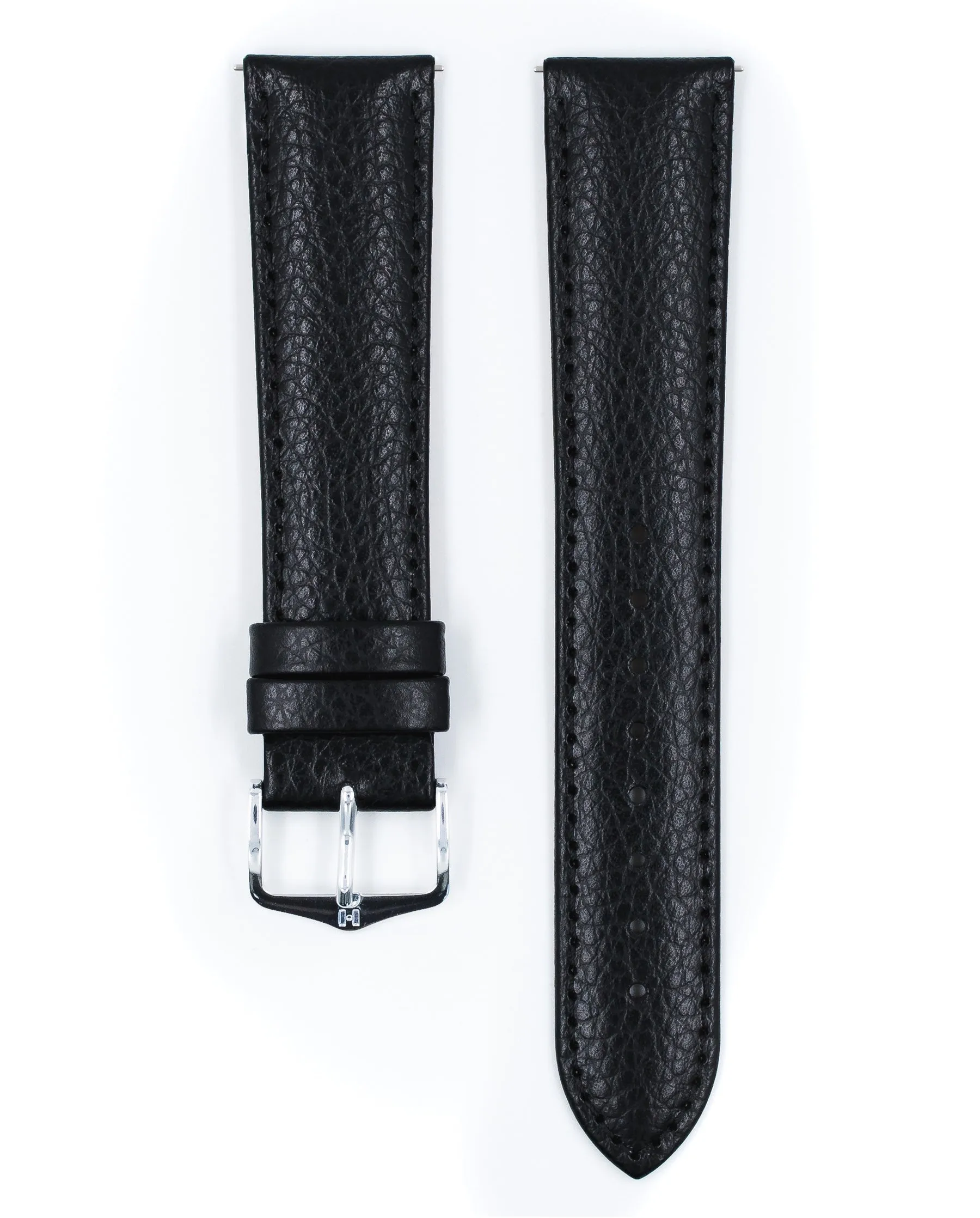 HIRSCH KANSAS Buffalo Grain Calfskin Watch Strap  015 02