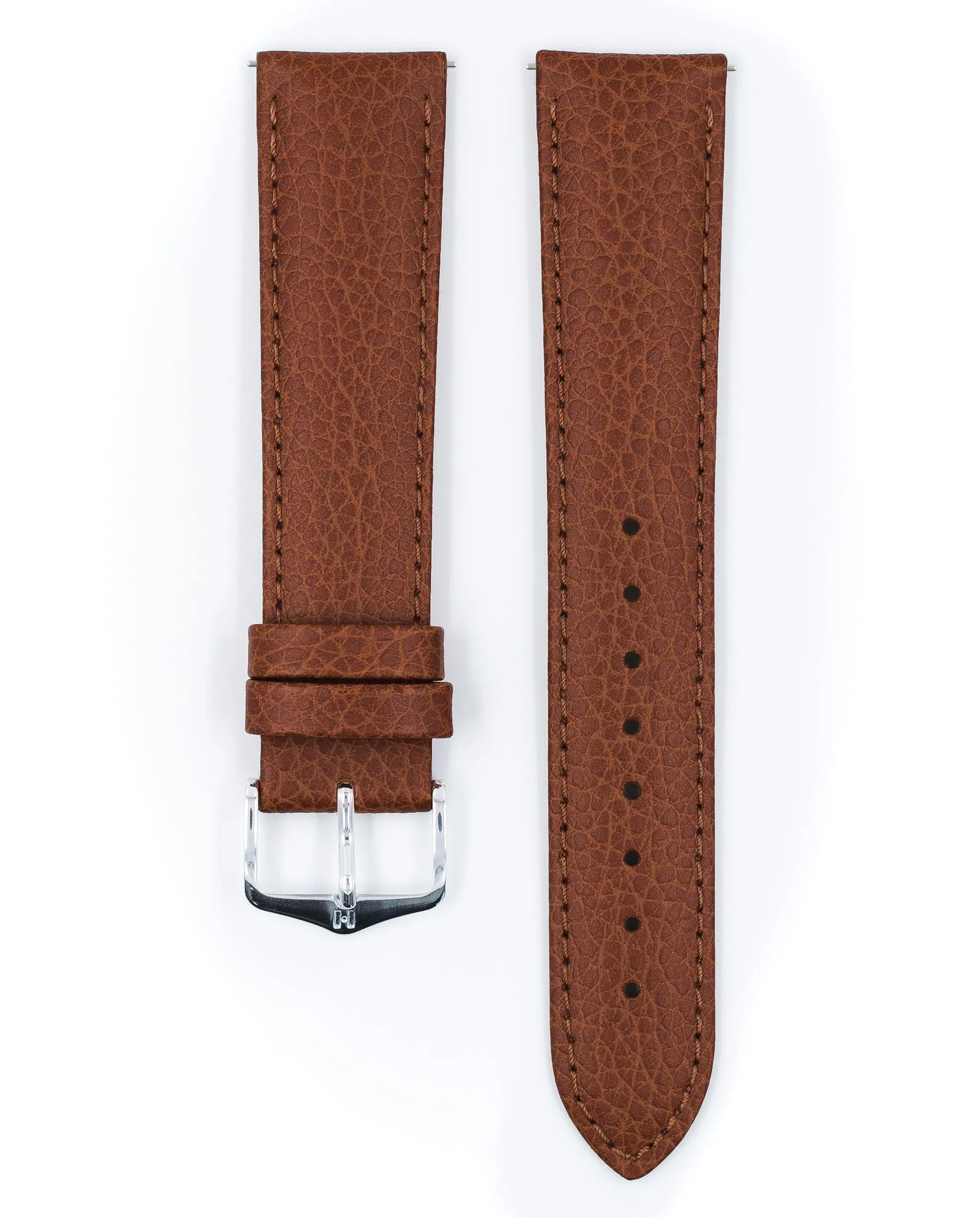 HIRSCH KANSAS Buffalo Grain Calfskin Watch Strap  015 02