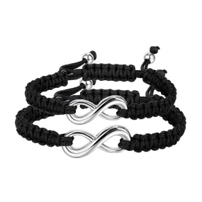 His & Hers Matching Set Forever Love Knit Couple Bracelets