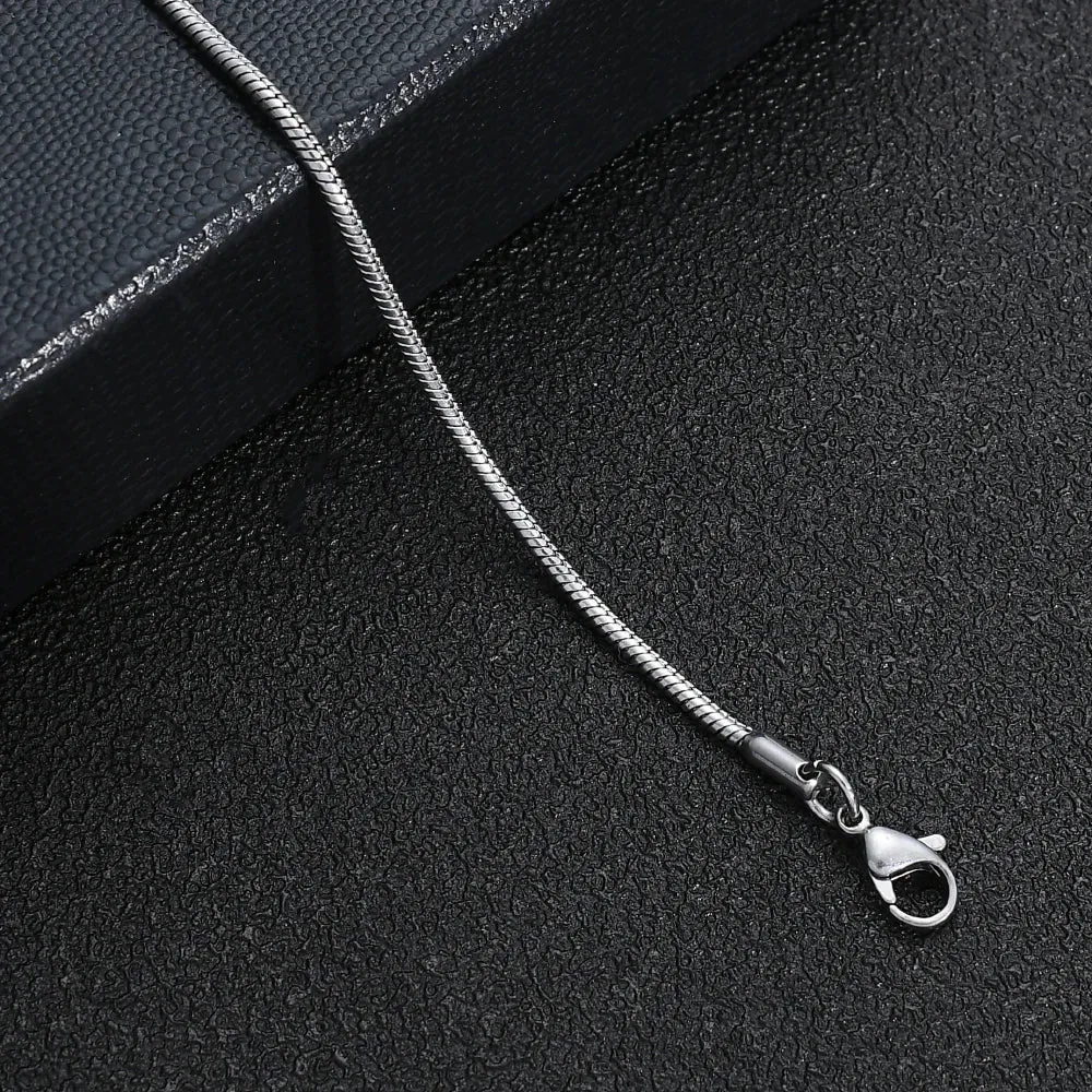 Hot Sale Width 2MM 316L Titanium Steel Snake Chain Bracelet Fashion Jewelry For Men Women Stainless Steel Link Bracelet