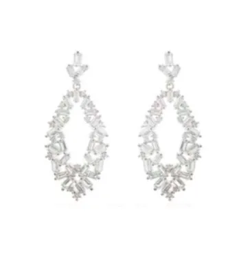 Ilaria Oval Crystal Hoop Earrings