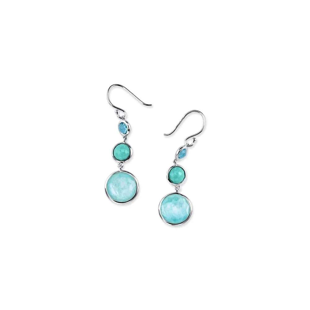 Ippolita Sterling Silver Lollipop Lollitini 3-Stone Drop Earrings in Waterfall