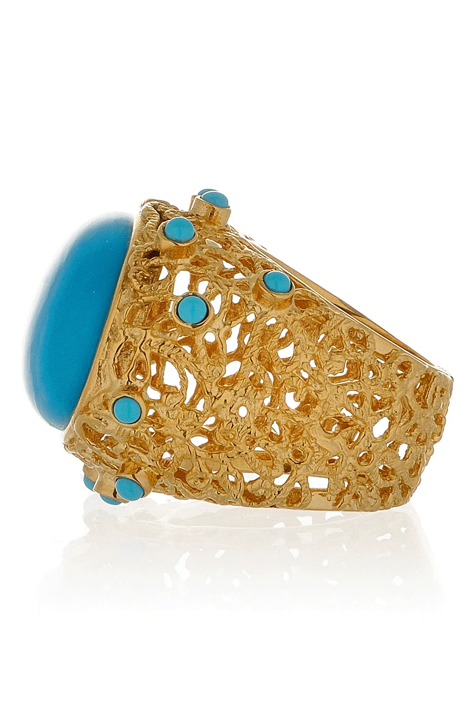 ISHARYA MOON BALI Turquoise Cocktail Ring