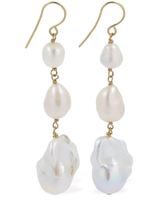 Jil Sander   Grainy 2 drop earrings 