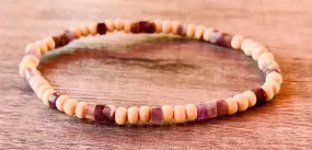 Jodie Handmade Amethyst and Wood Expandable Bracelet