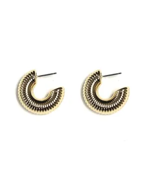 KE8967 Coil Small C Shape Earrings