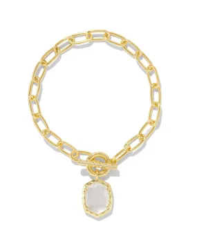 Kendra Scott Daphne Gold Link Bracelet in Ivory Mother of Pearl