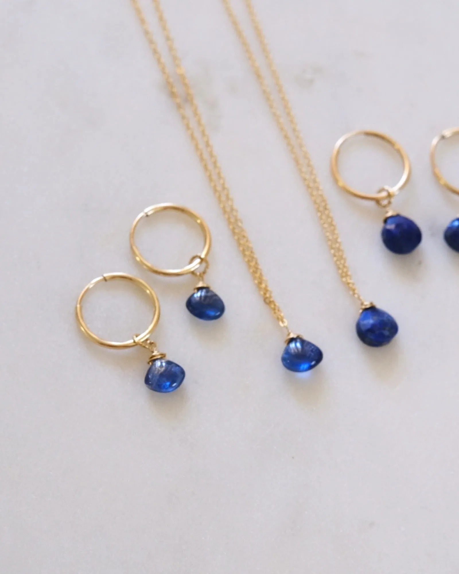 Kyanite small infinity hoops