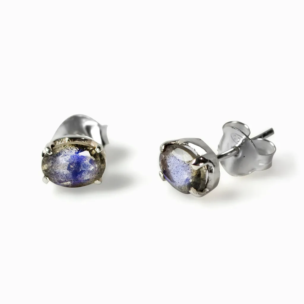 Labradorite Stud Earrings