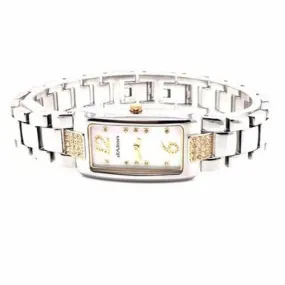 Ladies Two tone Rectangular watch