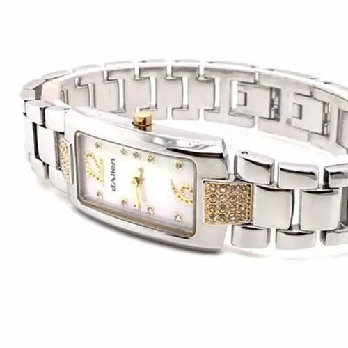 Ladies Two tone Rectangular watch