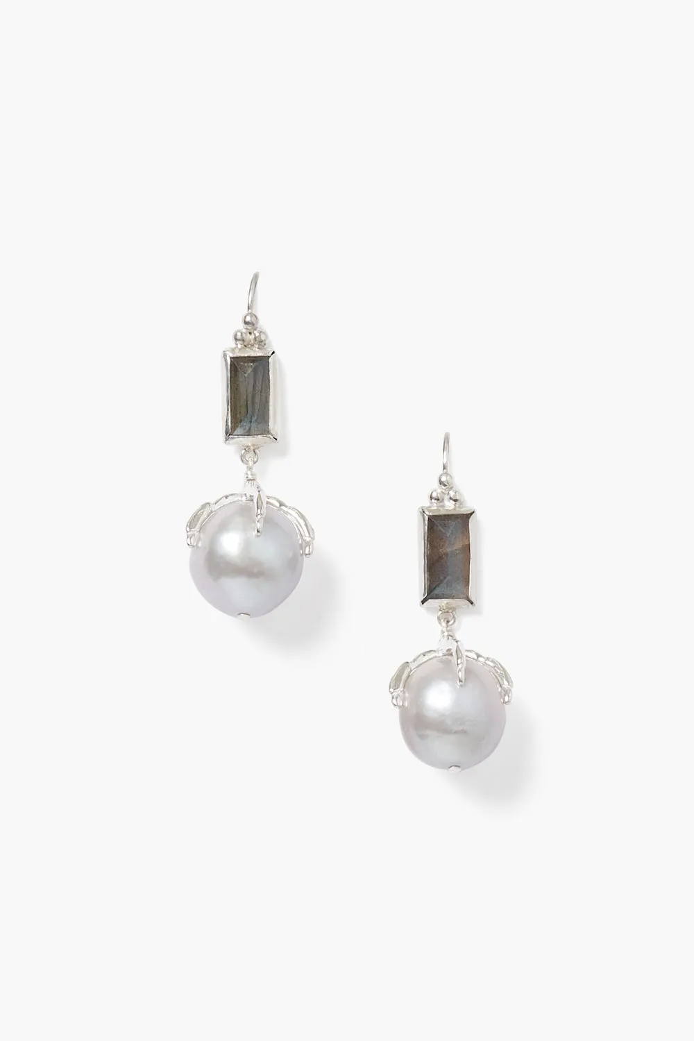 Lark Earrings Grey Pearl Mix