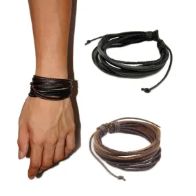 Leather Braided Rope Bracelets