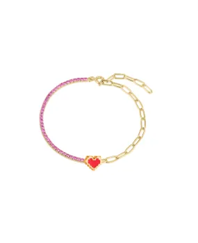 LEVEL-UP HEART CHARM BRACELET