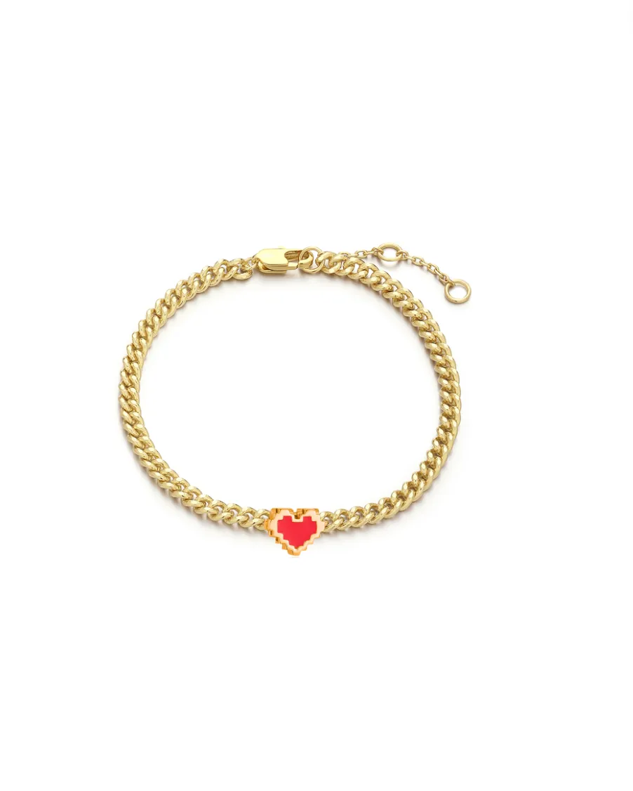 LEVEL-UP HEART CHARM BRACELET