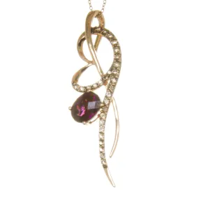 LeVian Amethyst & Chocolate Quartz Rose Gold Necklace