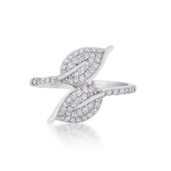 Liana Leaf Wrap Fashion Cocktail Ring