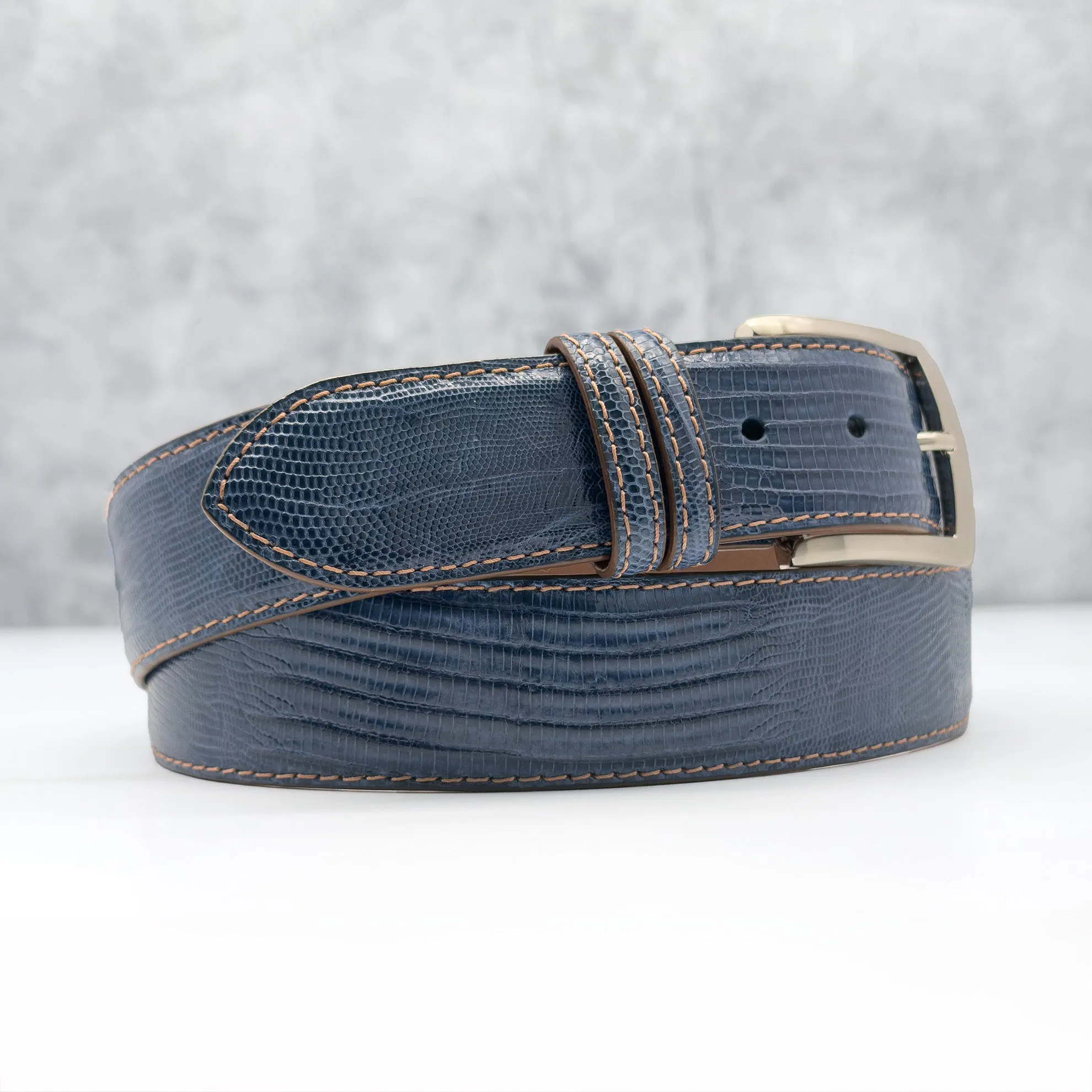 Lizard Belt: Denim