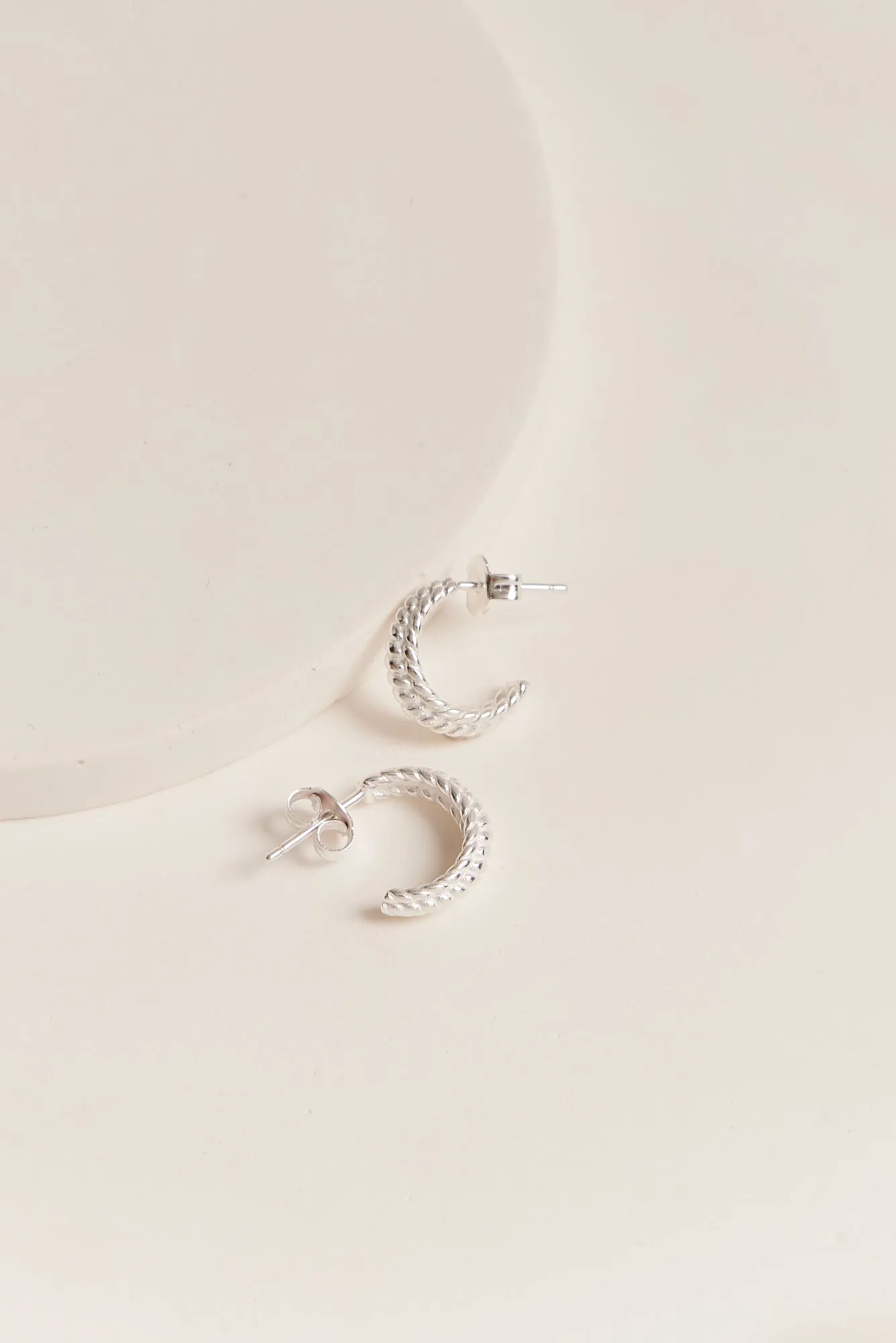 Lucy Hoop Earrings Silver